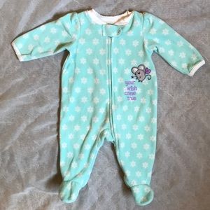 Baby girl footed pajama